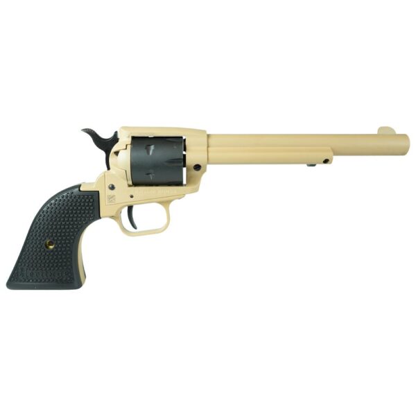 Heritage Rough Rider Steel Frame Sabre Sand Cerakote Handgun .22 LR 6rd Capacity 6.5" Barrel Polymer Black - Precision Shot Firearms