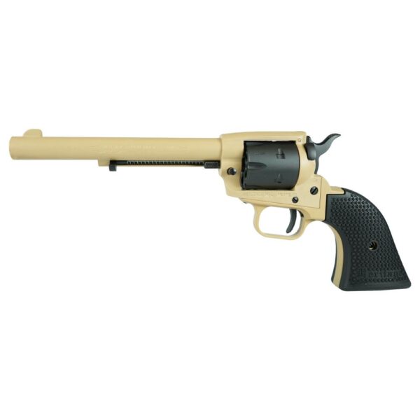Heritage Rough Rider Steel Frame Sabre Sand Cerakote Handgun .22 LR 6rd Capacity 6.5" Barrel Polymer Black - Precision Shot Firearms