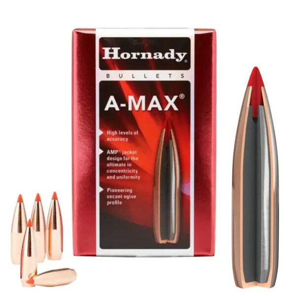 Hornady A-MAX Rifle Bullets .30 cal .308" 168 gr A-MAX 100/ct - Precision Shot Firearms