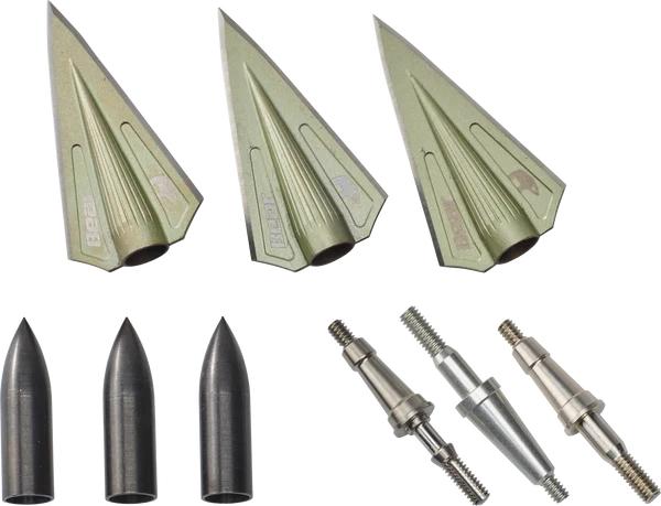 Bear Archery RazorHead VWS Double Bevel Broadhead Kit - Green - Precision Shot Firearms