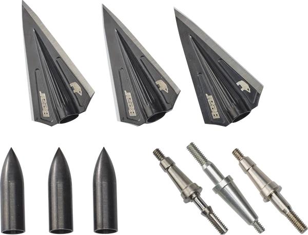 Bear Archery RazorHead VWS Single Bevel Broadhead Kit - Black - Precision Shot Firearms