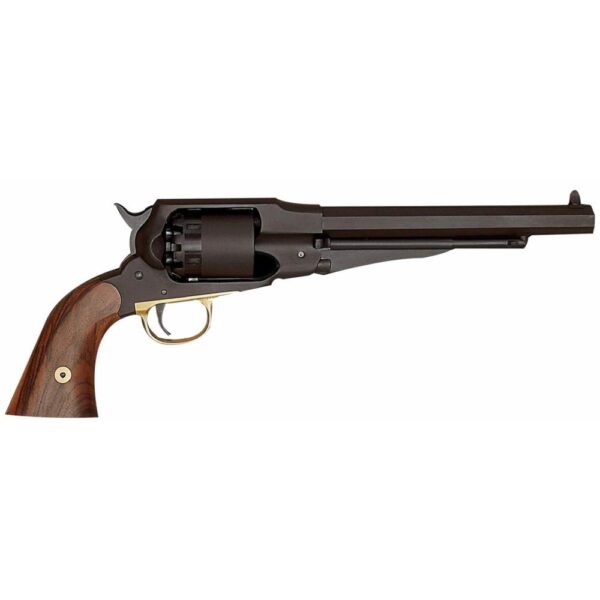 Pedersoli Remington Pattern Target Muzzleloading Handgun .44 Cal 6rd Capacity 7.5" Barrel Black with Wood Grips - Precision Shot Firearms