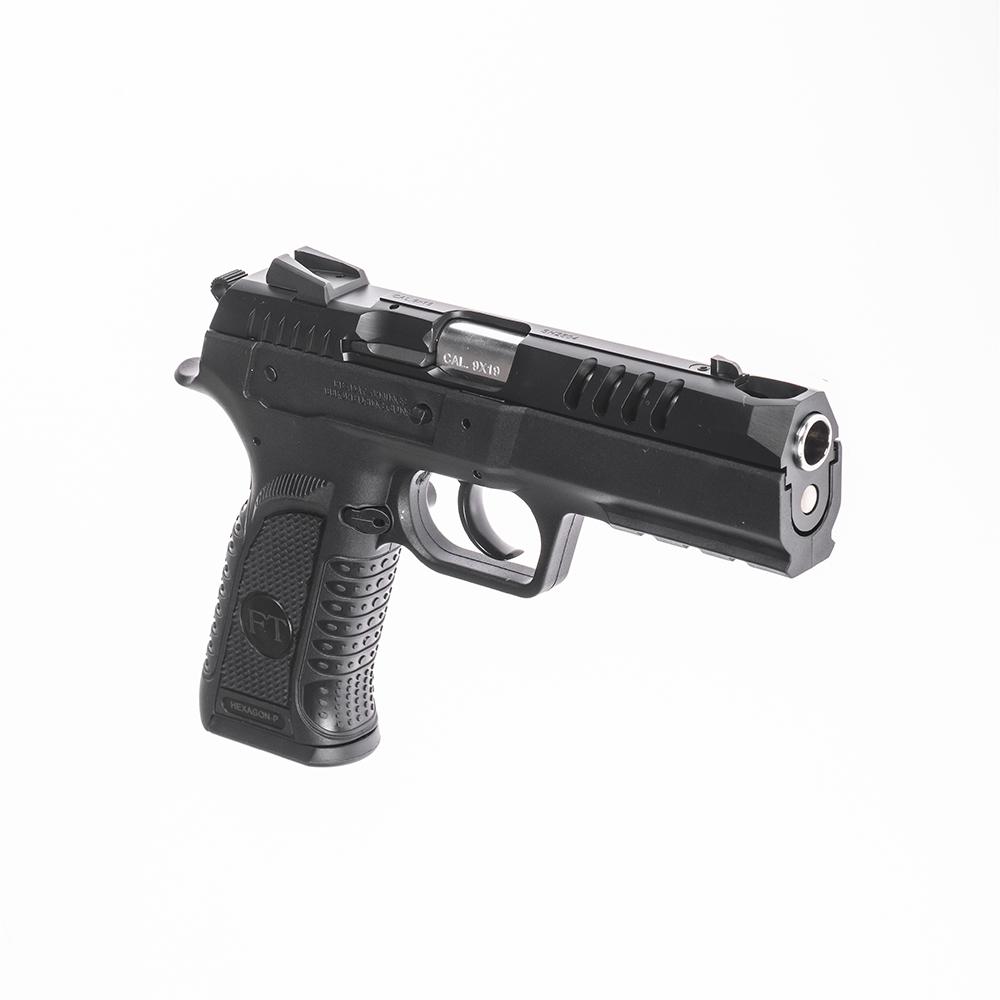 Tanfoglio Hexagon P Handgun 9mm Luger 17rd Magazine(2) 4.45" Compensated Barrel DA/SA - Precision Shot Firearms