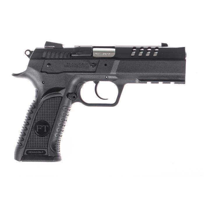 Tanfoglio Hexagon P Handgun 9mm Luger 17rd Magazine(2) 4.45" Compensated Barrel DA/SA - Precision Shot Firearms
