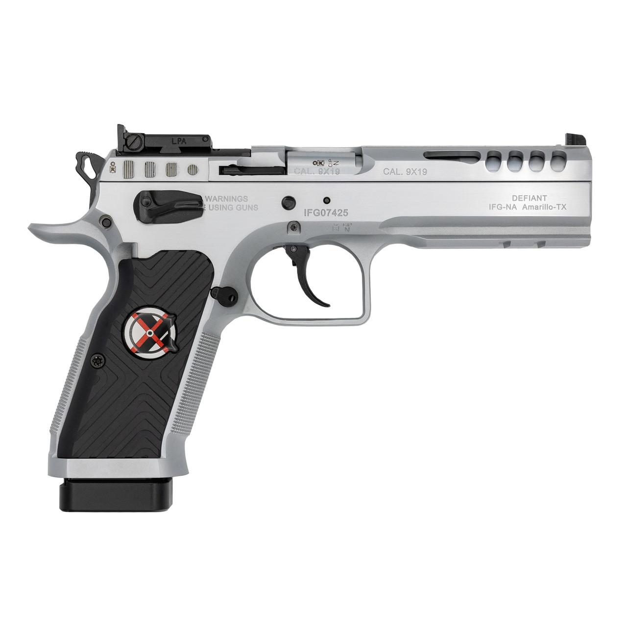 IFG Tanfoglio Stock Master Xtreme Handgun 9mm Luger 17rd Magazine(4) 4.45" Barrel Chrome - Precision Shot Firearms