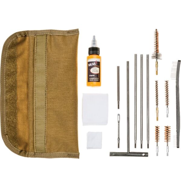 TacShield Universal GI Field 13 Piece Clean Kit w/Seal 1CLP Plus Coyote Brown - Precision Shot Firearms