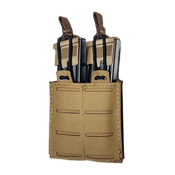 TacShield RZR Molle Double Pistol Magazine Pouch Coyote Brown - Precision Shot Firearms