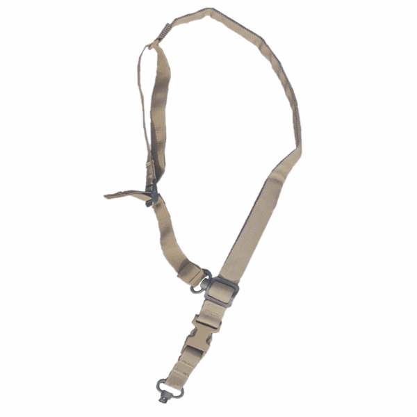 TacShield Warrior 2n1 Sling Padded Web Quick Adjuster QD Push Button Swivel Coyote Brown - Precision Shot Firearms