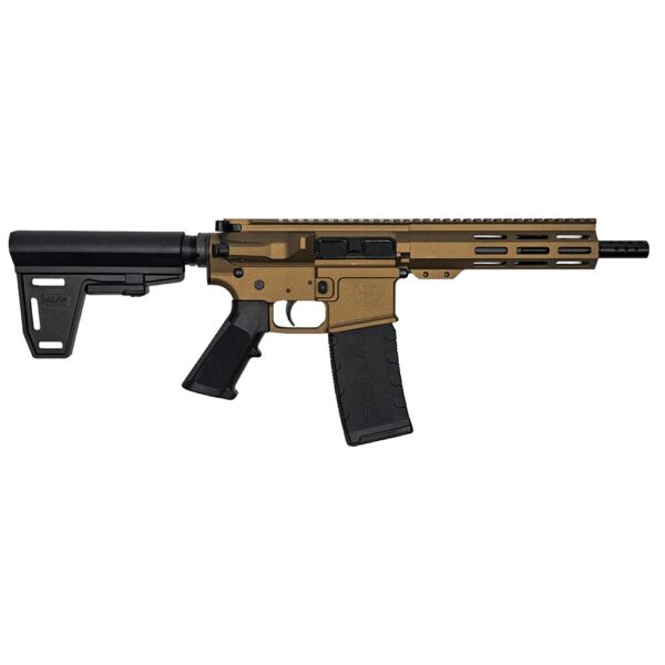 GLFA 223 Wylde Braced Pistol .223 Wylde 30rd Magazine 7.5" Nitride Barrel Bronze Finish - Precision Shot Firearms