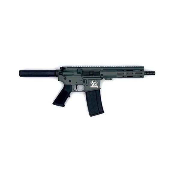 Great Lakes AR-15 Pistol .223 Wylde 30rd Magazine 7.5" Nitride Barrel Charcoal Green Finish - Precision Shot Firearms