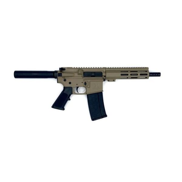 Great Lakes AR-15 Pistol .223 Wylde 30rd Magazine 7.5" Nitride Barrel FDE Finish - Precision Shot Firearms