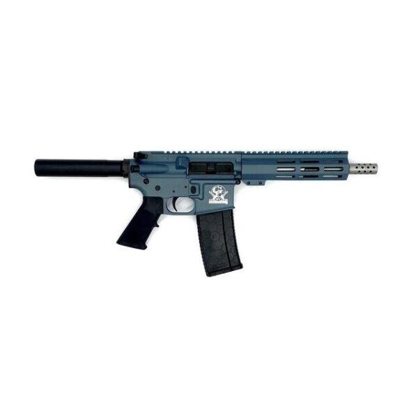 Great Lakes AR-15 Handgun .223 Wylde 30rd Magazine 7.5" Stainless Barrel Blue Titanium Finish - Precision Shot Firearms