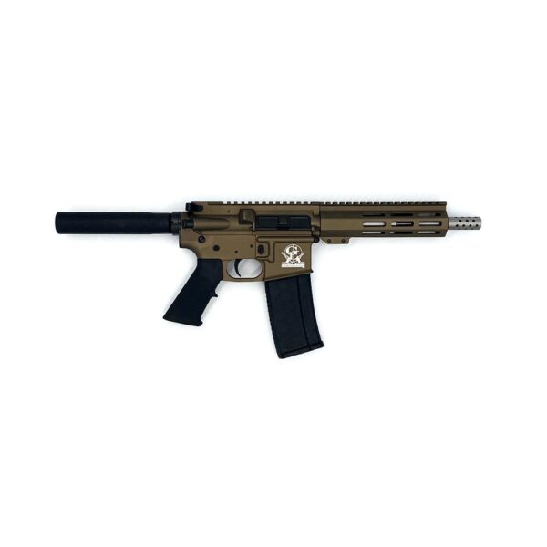 GLFA 223 Wylde AR-15 Handgun .223 Wylde 30rd Magazine 7.5" 1/2x28 Threaded Barrel Bronze Stainless Steel - Precision Shot Firearms
