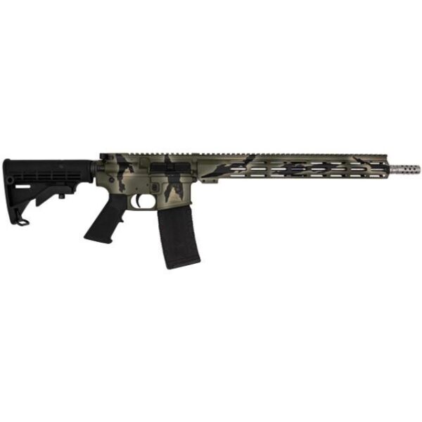GLFA AR-15 Rifle .223 Wylde 30rd Magazine 16" Threaded Barrel Green Camo Stainless Steel with 15.25" Handguard - Precision Shot Firearms