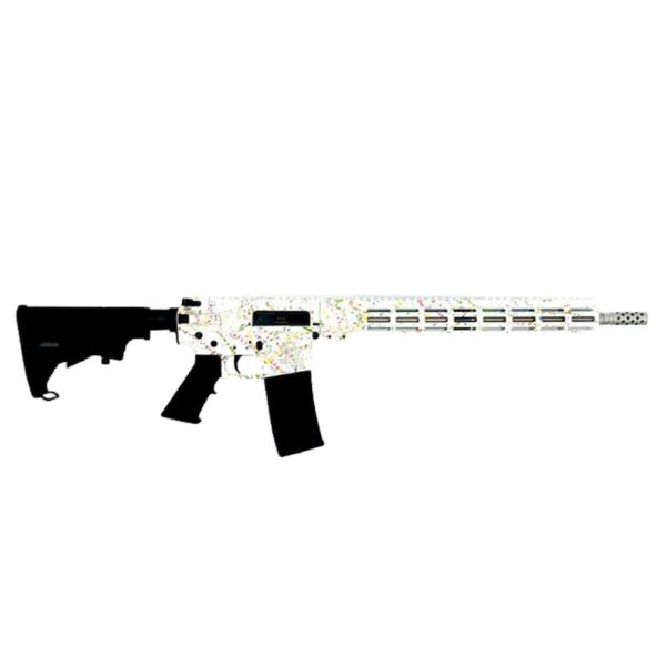 Great Lakes AR-15 "Saved By the Splatter" Rifle .223 Wylde 30rd Magazine 16" Barrel White/Stainless Steel - Precision Shot Firearms