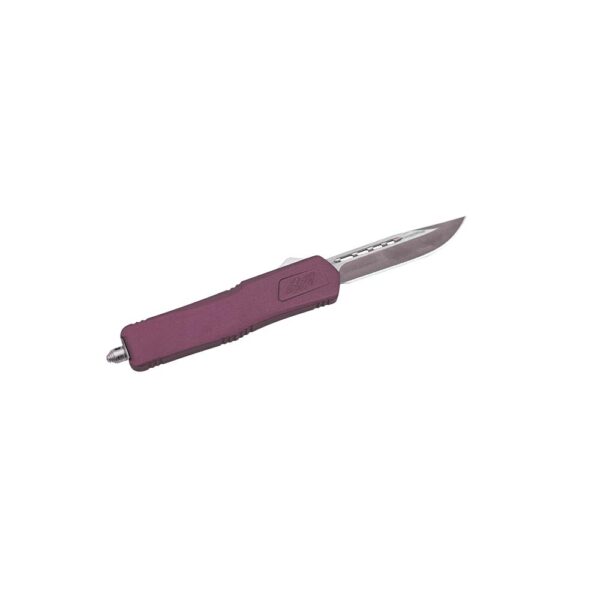 GLFA Medium OTF Automatic Knife 3-1/2" Plain Clip Point Blade Black Cherry - Precision Shot Firearms
