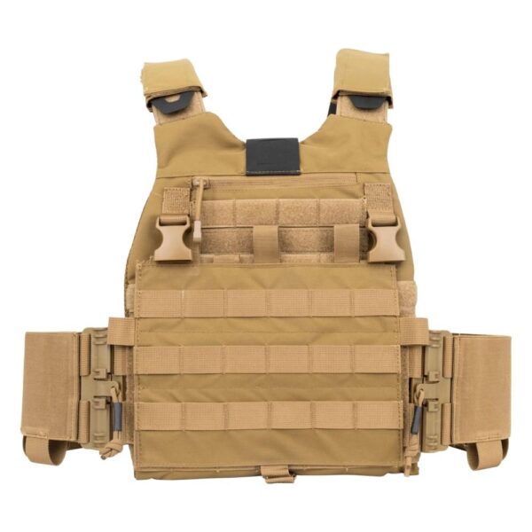 Guard Dog Trakr Plate Carrier FDE with Front Placard - Precision Shot Firearms