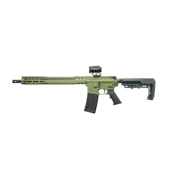 Black Rain Ordnance BRO Spec 15 w/Zerotech Trace Red Dot Rifle 5.56mm 30rd Magazine(1) 16" Barrel Bullfrog Finish - Precision Shot Firearms