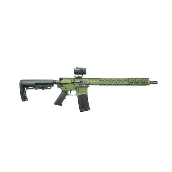 Black Rain Ordnance BRO Spec 15 w/Zerotech Trace Red Dot Rifle 5.56mm 30rd Magazine(1) 16" Barrel Bullfrog Finish - Precision Shot Firearms