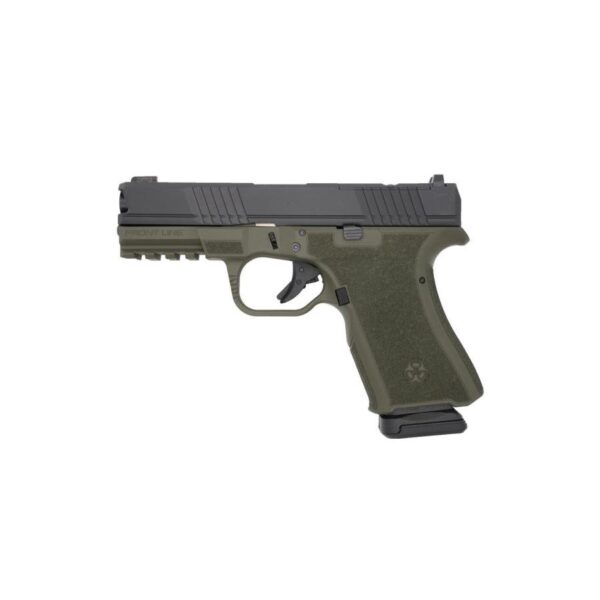 Black Rain Frontline Handgun 9mm Luger 15rd Magazine 3.75" Barrel OD Green/Black Slide Finish Optic Ready - Precision Shot Firearms