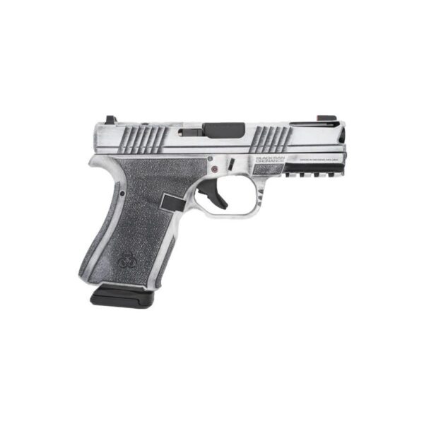 Black Rain Frontline+ Handgun 9mm Luger 15rd Magazine 3.75" Barrel Bright White Battleworn Finish Optic Ready - Precision Shot Firearms