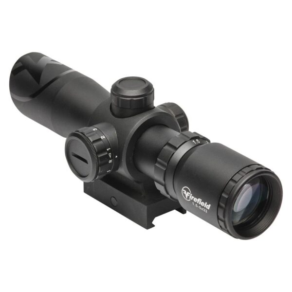 Firefield Barrage Rifle Scope - 1.5-5x32 Illuminated Mil Dot Reticle Black Matte - Precision Shot Firearms