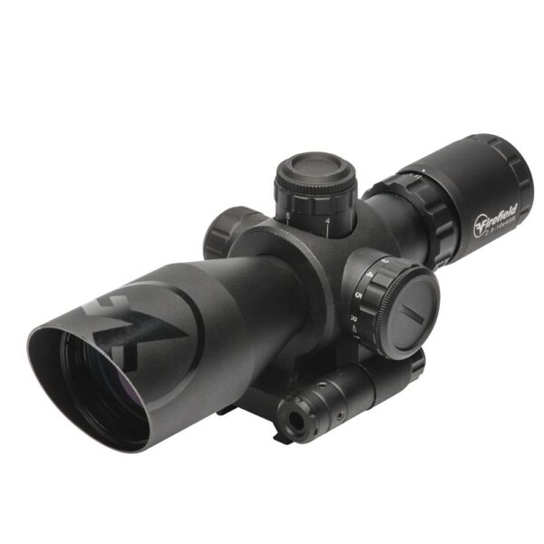 Firefield Barrage Rifle Scope - 2.5-10x40mm Red Laser Mil Dot Reticle Black Matte - Precision Shot Firearms