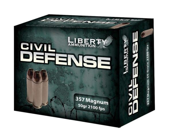 Liberty Civil Defense Handgun Ammunition .357 Mag 50 gr SCHP 2100 fps 20/ct - Precision Shot Firearms