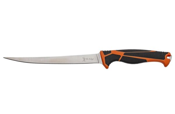 Master Cutlery Elk Ridge Trek Fixed Knife 7" Fillet Blade Orange and Black - Precision Shot Firearms