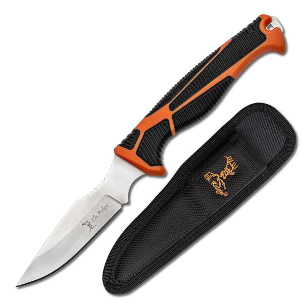 Master Cutlery Elk Ridge Trek Fixed Knife 4" Blade Orange and Black - Precision Shot Firearms