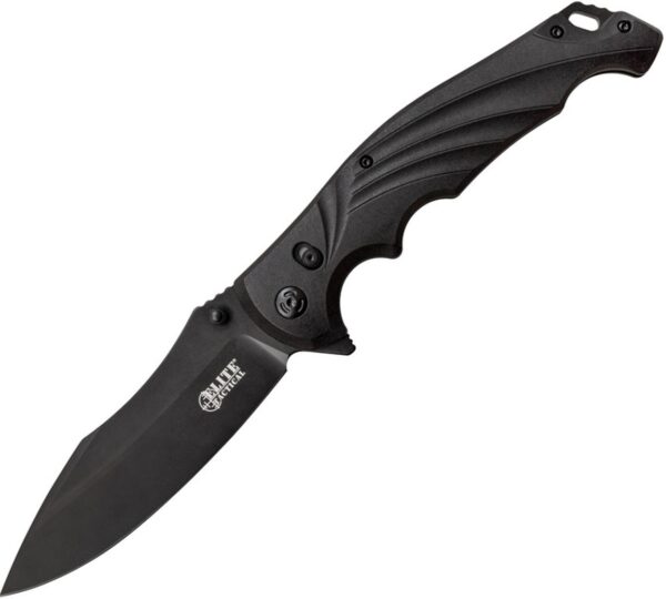 Master Cutlery Elite Tactical Conqueror Folding Knife Black - Precision Shot Firearms