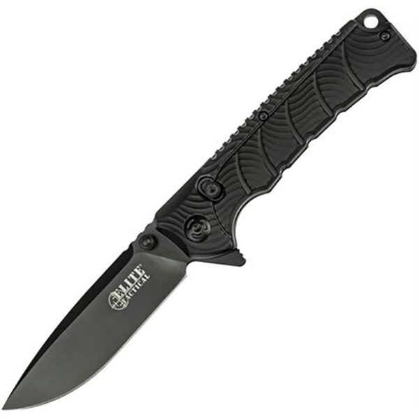 Master Cutlery Elite Tactical Backdraft Folding Knife 3 1/2" Blade Black - Precision Shot Firearms