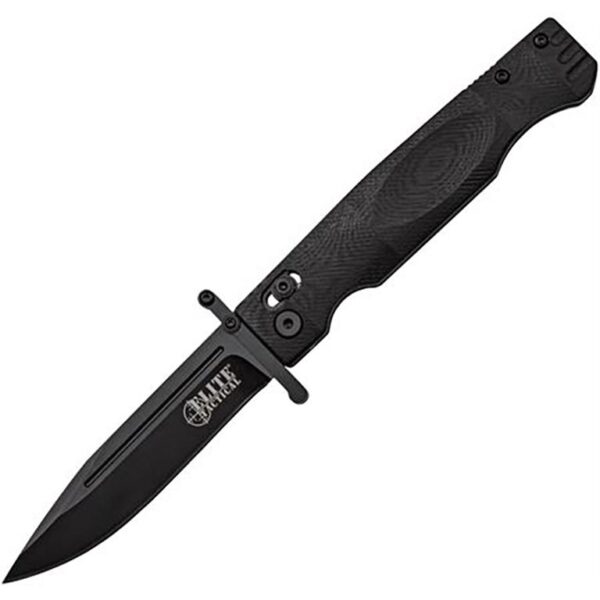 Master Cutlery Elite Tactical Guardsman Folding Knife 3 3/4" Blade Black - Precision Shot Firearms