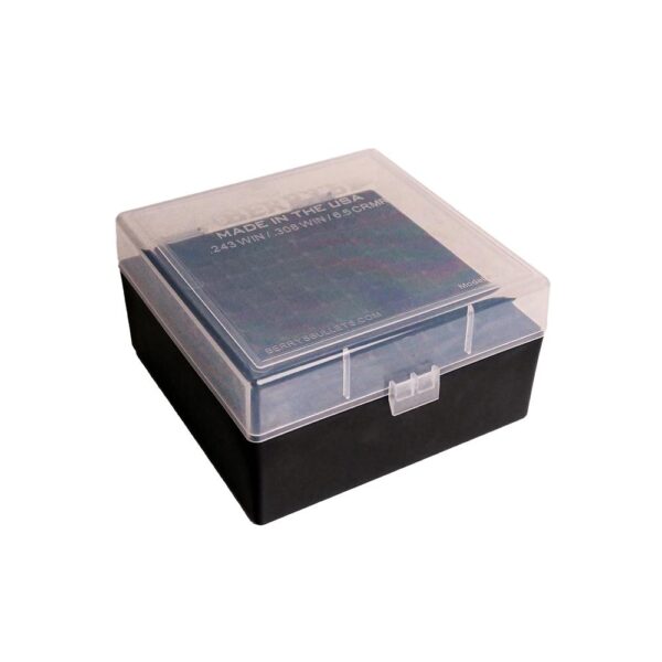 Berry's 009 Ammo Box .243/6.5/.308 Black with Clear Lid 100/ct - Precision Shot Firearms