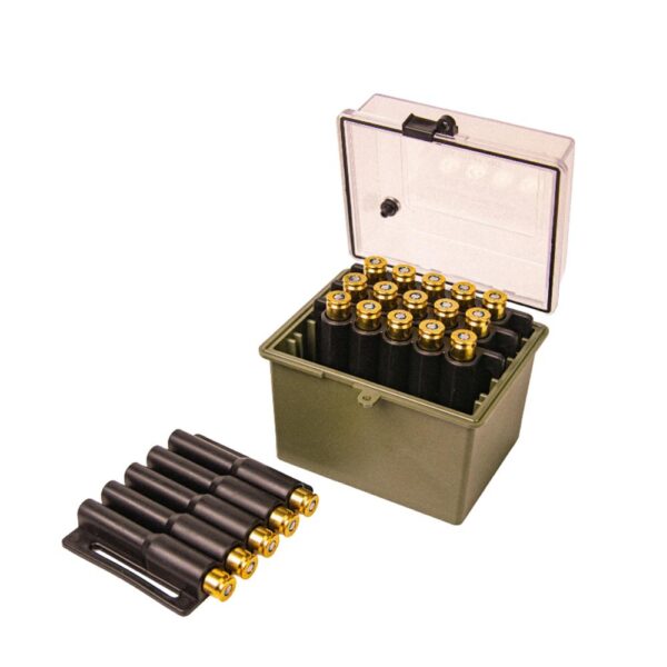 Berry's Mfg Safari Ammo Box 20rd Small Rifle Clear/Olive - Precision Shot Firearms