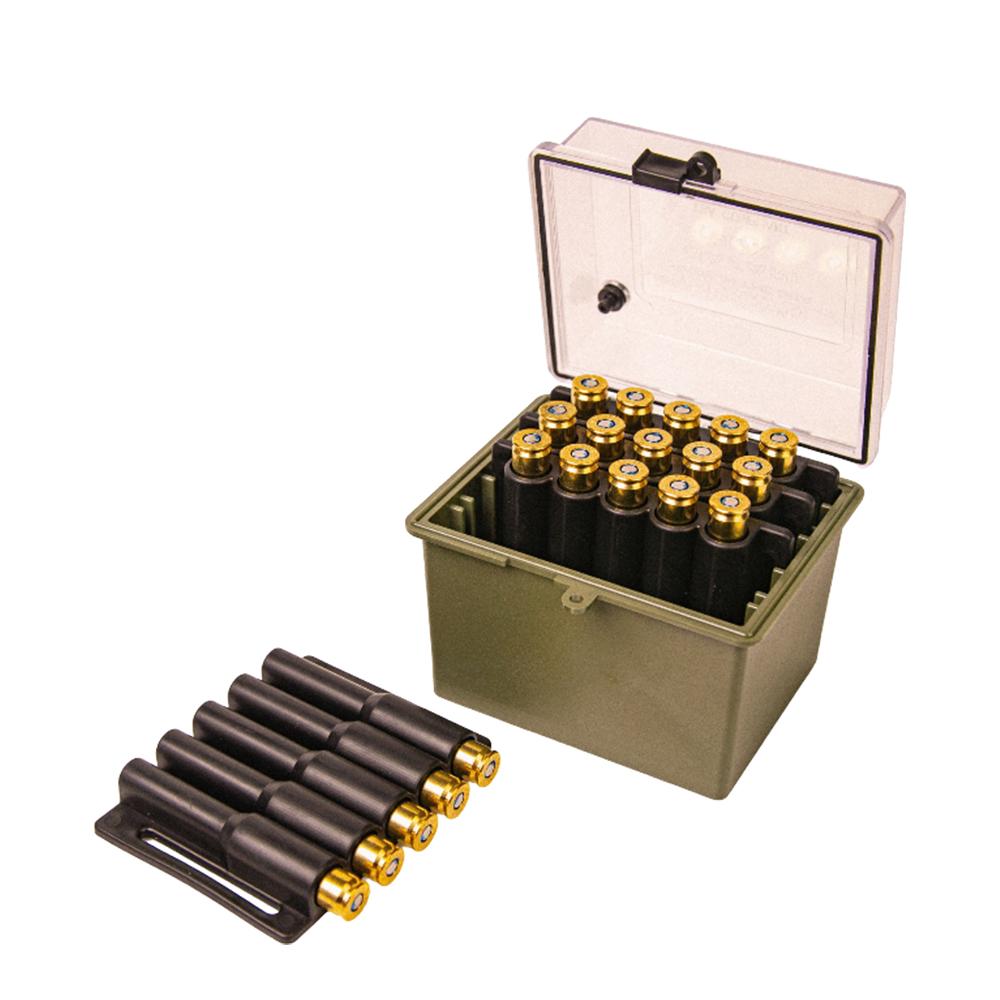 Berry's Mfg Safari Ammo Box 20rd Small Magnum Clear/Olive - Precision Shot Firearms