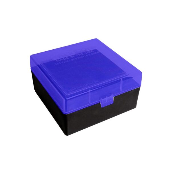 Berry's 009 Ammo Box .243/6.5/.308 Black with Blue Lid 100/ct - Precision Shot Firearms