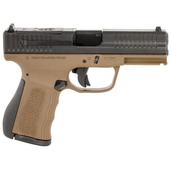 FMK Mach 9 Handgun 9mm Luger 10rd Magazine(1) 4" Barrel Optic Ready Burnt Bronze Frame - Precision Shot Firearms