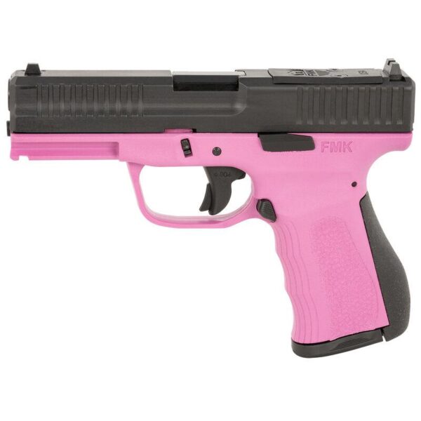 FMK Mach 9 Handgun 9mm Luger 10rd Magazine(1) 4" Barrel Optic Ready Pink Frame - Precision Shot Firearms