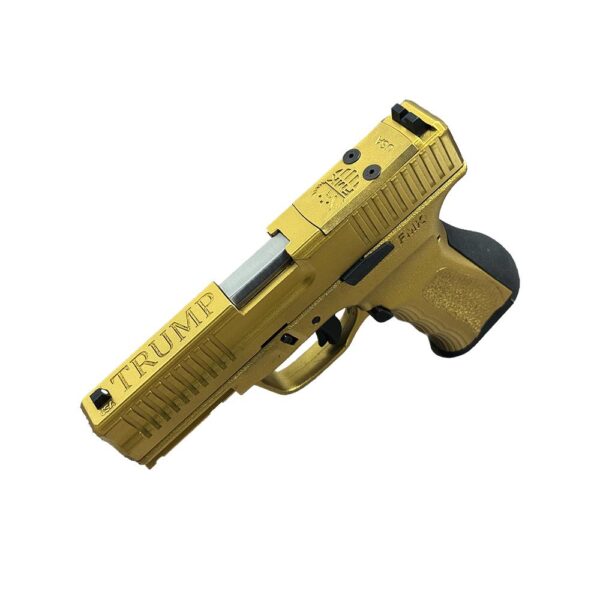 FMK G3 Trump Signature Handgun 9mm Luger 14rd Magazines(2) 3.87" Barrel Optic Ready Gold and silver Cerakote - Precision Shot Firearms