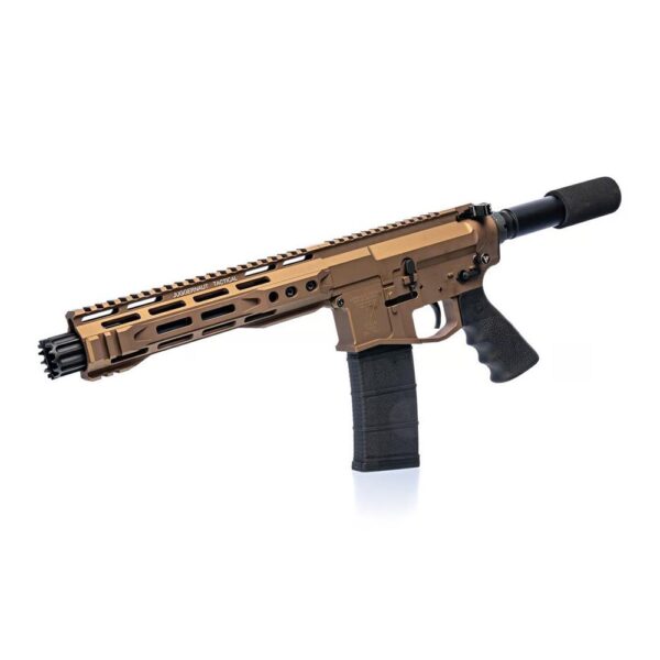 Juggernaut CA Roster AR-15 Handgun 5.56 10rd Magazine 8.5" Barrel Cerakote Burnt Bronze - Precision Shot Firearms