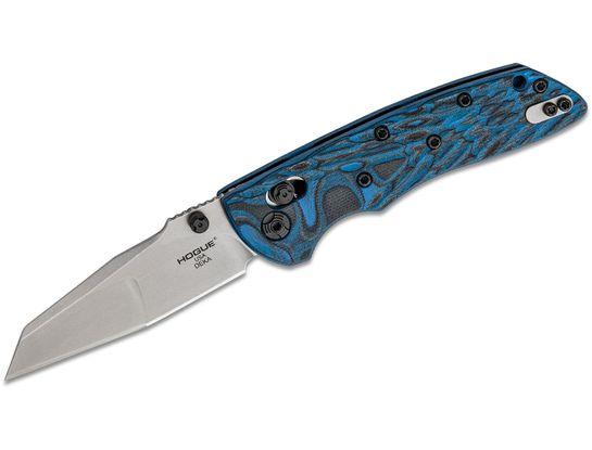 Hogue Deka ABLE Lock Folder: 3.25" Wharncliffe Blade - Tumbled Finish G-Mascus Blue Lava G10 Frame - Precision Shot Firearms