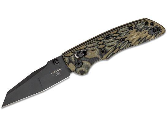 Hogue Deka ABLE Lock Folding Knife 3-1/4" Wharncliffe Blade Black Cerakote Finish G-Mascus Green - Precision Shot Firearms