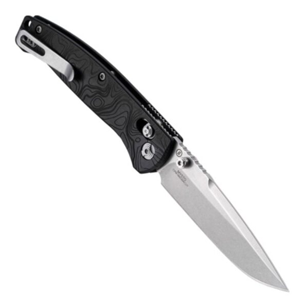 Hogue Mysto Folder Knife 3-2/5 Drop Point Blade Black Diamond Metal - Precision Shot Firearms