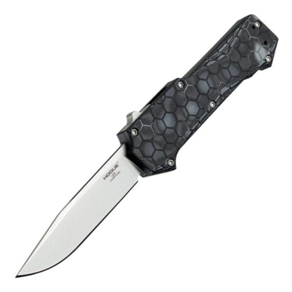 Hogue Compound OTF Automatic Knife 3-1/2" Clip Point Blade G-Mascus Black - Precision Shot Firearms