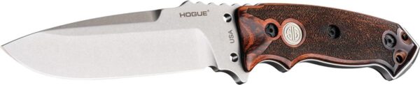 Hogue SIG EX-F01 Stainless Elite Fixed Blade: 5.5" Drop Point Blade - Tumbled Finish Reinforced Rosewood Scales - Precision Shot Firearms