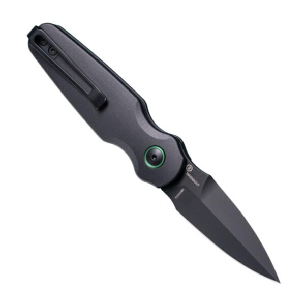 Hogue Ballista II Automatic Folder Knife 2-3/5 Spear Point Blade Solid Black - Precision Shot Firearms