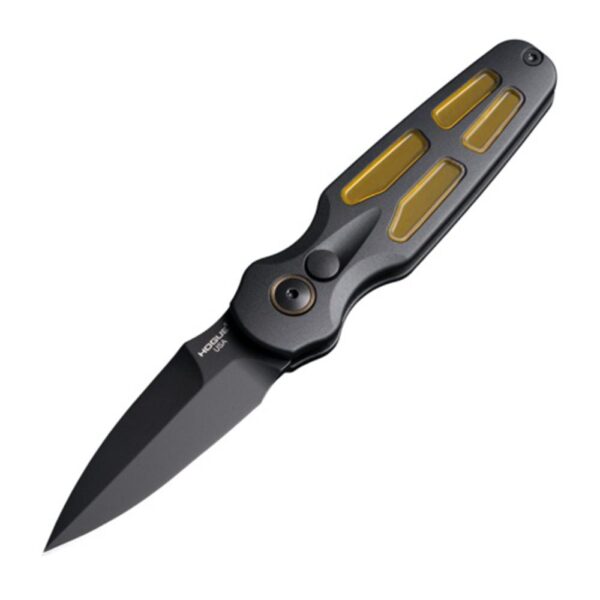 Hogue Ballista II Automatic Folder Knife 2-3/5 Spear Point Blade Black with Ultem Inserts - Precision Shot Firearms