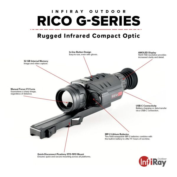InfiRay RICO G 640 3X 50mm Thermal Weapon Sight - Precision Shot Firearms
