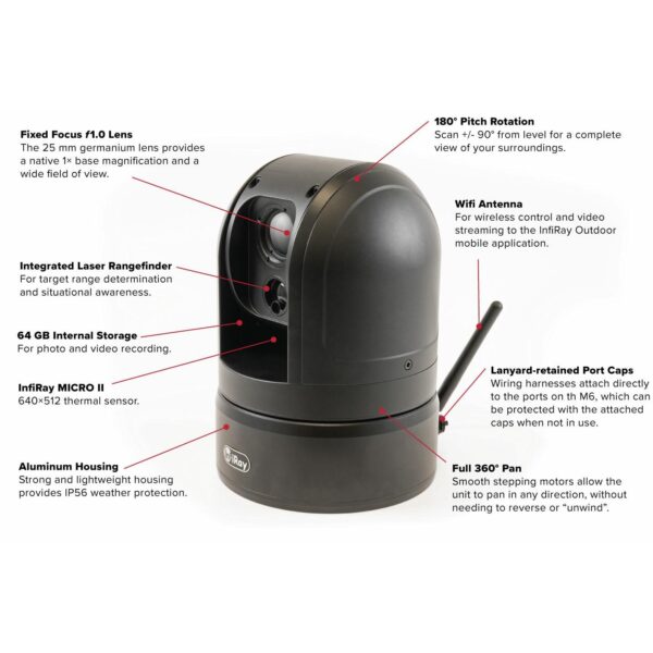 InfiRay M6 LRF 640 1x25mm Vehicle-mounted Thermal PTZ Camera System - Precision Shot Firearms